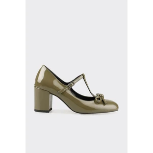 Yeşil Kadın Orta Topuk Ayakkabı