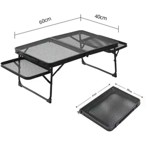 Taşınabilir Katlanır Kamp Masası – Hafif, Dayanıklı, File Yüzeyli Outdoor Piknik Masası