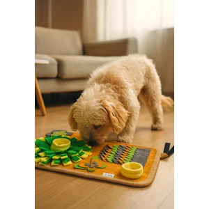 Oya Pet Interaktif Köpek Koklama Matı Yavaş Besleme Için Mama Saklamalı Stres Giderici Bulmaca Matı