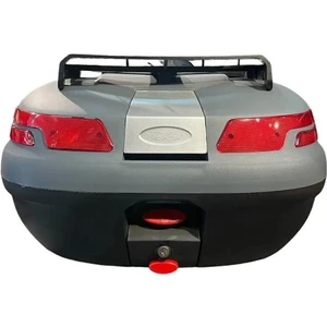 SL45 Full 45 Litre Gri Bagaj ve Sırt Dayamalı Motosiklet Arka Çanta