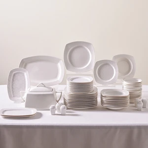 Square Bone Deren 60 Parça 12 Kişilik Yemek Takımı
