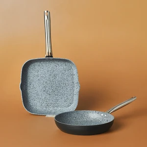 Biogranit Monet 2 Parça Tava Grill Set Siyah