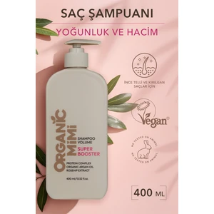 Saç Şampuanı Ince Telli Saçlar Için Volume Super Booster – Argan & Bitkisel Proteinler, 400 ml