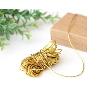 20 Metre (Altın - Gümüş) Rengi Dekoratif Simli Monofil Iplik, Bileklik Ipi, Takı Ipi, Paket Ipi