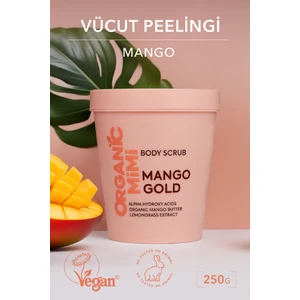 Vücut Peelingi Mango Gold Doğal Nemlendirici Besleyici Vegan Vücut Peeling Çilek Bacak, 250 G
