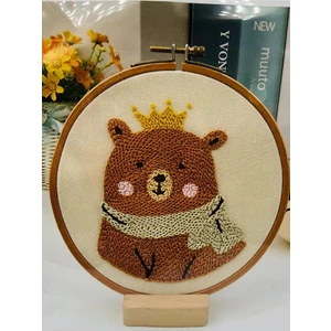 16X16 cm - Başlangıç Punch Seti ( Panç Seti ) Hayvan Desenli, Yeni Başlayanlar Için Deneme Seti