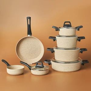 Biogranit Vincent 12 Parça 26 cm Granit Kaplama  Derin Tencere Seti