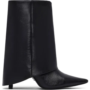 Kadın Siyah Ince Topuklu Deri Bot 25AFD160218