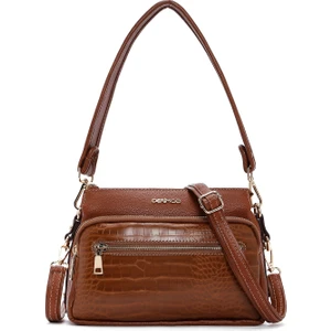 Kadın Taba Uzun Askılı Kroko Çapraz Çanta 25WBD2111E3