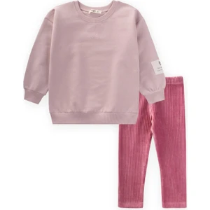 Sweatshirt Takım 2-10 Yaş Pudra Pembe