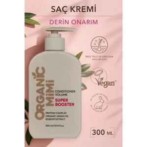 Organic Mimi Saç Kremi 300 ml Argan Yağlı Ince Telli Saçlar Için Nemlendirici Onarıcı Kolay Tarama