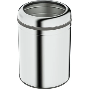 Aqua Bagno Basic Çöp Kovası - Çemberli Tip 8 L, Parlak Krom Paslanmaz