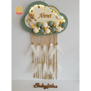 Bubble Ledli Bulut Bebek Kapı Süsü