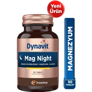 Mag Night 30 Tablet – Akşam / Gece Magnezyumu - Magnezyum Bisglisinat, Passiflora, Valerian, B6 Vit