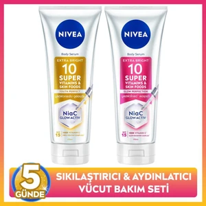 SPF15 SUPER10 Serum Etkili Sıkılaştırıcı Vücut Losyon 170ML ve Aydınlatıcı Losyon 170ML,NEMLENDIRICI