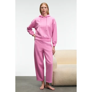SELORIN Kadın Baggy Çift Cepli Pembe Eşofman Altı