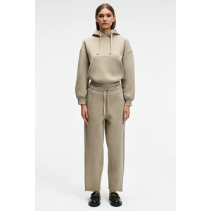 SELORIN Kadın Baggy Çift Cepli Taş Rengi Eşofman Altı