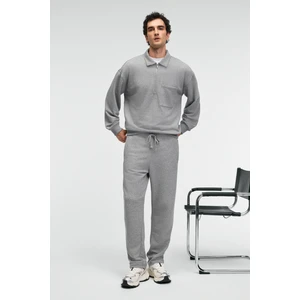 CLARENCE Erkek %100 Pamuk Kordonlu Lastikli Bel Arka Cebi Süs Etiketli Grimelanj Eşofman Altı