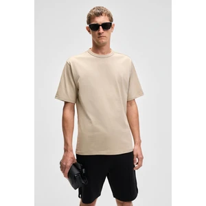 CATWALK Erkek %100 Pamuk Regular Fit Bej T-Shirt