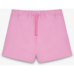 NUA Kadın Esnek Kumaşlı Kordonlu Comfort Fit Pembe Şort