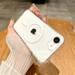 Iphone 16E Uyumlu Sararmaz Sert Şeffaf Magsafe Özellikli Kılıf