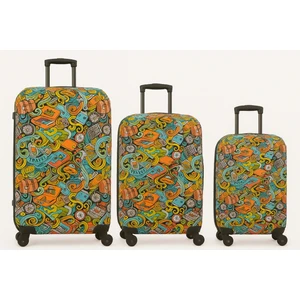 Pai - Turuncu Esnek Kumaşlı Valiz Kılıfı - Yıkanabilir & Darbelere Dayanıklı