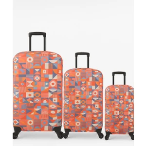 Pai - Pembe Esnek Kumaşlı Valiz Kılıfı - Yıkanabilir & Darbelere Dayanıklı