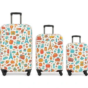 Pai - Çok Renkli Esnek Kumaşlı Valiz Kılıfı - Yıkanabilir & Darbelere Dayanıklı