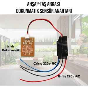 Ahşap-Taş Arkası 220V Dokunmatik Sensör Anahtarı