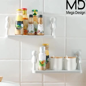 2 adet Büyük Boy Yapıskanlı Organizer Ofis,banyo,mutfak,tuvalet Rafı Dekoratif Çok Amaçlı Adam Raf