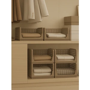 3 Adet Çok Amaçlı Kayar Raf Dolap Içi Fonksiyonel Kıyafet Düzenleyici Hareketli Raf "kahverengi"