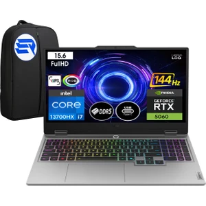 Loq 15IRX10 83JE00LFTREP2 I7-13700HX 32 GB Ram 1 Tb SSD RTX5060 15.6" 144Hz WIN11 Pro + Elektropasaj Çanta