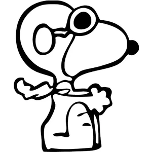 Pilot Snoopy Sticker 20 x 24 cm