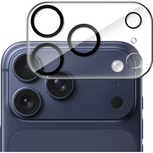 iPhone 17 Pro Uyumlu Şeffaf Kamera ve Lens Koruyucu Tam Kaplayan Temperli Cam