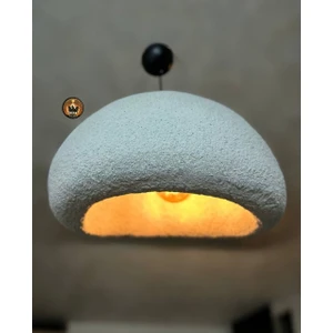 Petra Doğal Taş Efektli Modern Beton Avize Çap: 500MM