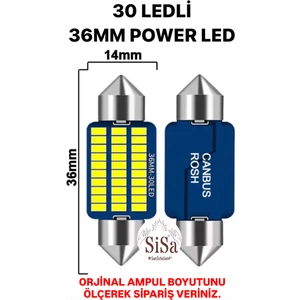 36MM Sofit LED C5W Canbus Tavan Plaka Ampul 1 TAKIM
