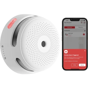 X-Sense Değiştirilebilir Pilli Akıllı Duman Dedektörü Yangın Alarmı, Wi-Fi Duman Dedektörü, Gerçek Zamanlı Uygulama Bildirimleri, XS01-WX, 1'li Paket