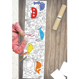 2.5 Metre Dev Deniz Temalı Boyama Kağıdı Çoklu Etkinlik - Bebek ve Çocuk Için Eğitici Boyama Kağıdı