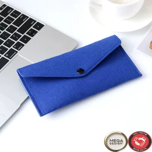 Şık Küçük Keçe Çanta Çıtçıtlı Düğmeli