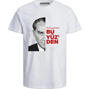 Cumhuriyet Varsa Bu Yüz'den Atatürk ve 29 Ekim Baskılı Çocuk T-Shirt