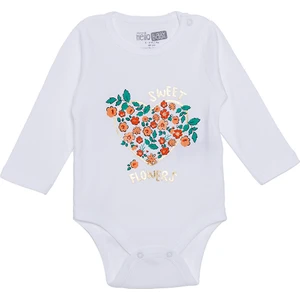 Hellobaby Kız Bebek Uzun Kol Body Ribana Çıtçıtlı Yaka