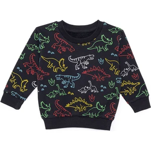 Hellobaby Erkek Bebek Basic Sweatshirt Şardonlu Bisiklet Yaka Uzun Kol