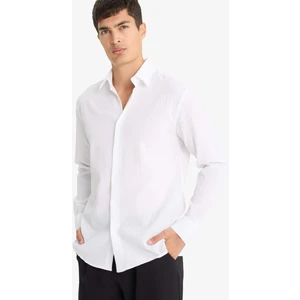 Modern Fit Polo Yaka Krinkıl Uzun Kollu Gömlek F1767AX25AU