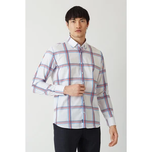 Erkek Kırmızı Paşa Yaka Regular Fit Spor Gömlek GM22Y221025_E24