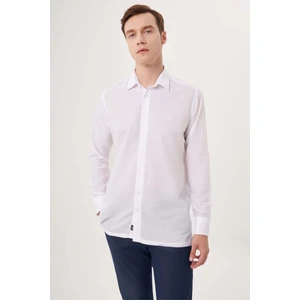 Regular Fit Beyaz Basic Spor Erkek Gömlek GM23Y231089_D01