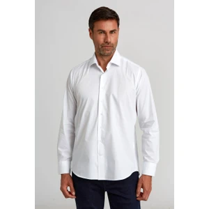 Erkek Beyaz Regular Fit Pötikare Gömlek GM23K232095_D01