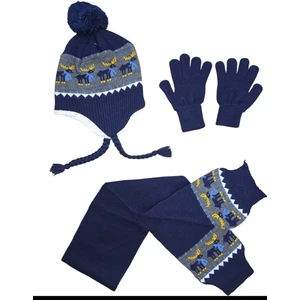 Erkek Çocuk Bere, Atkı ve Eldiven 3’lü Kışlık Set (4-8 Yaş)