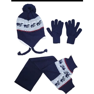 Erkek Çocuk Bere, Atkı ve Eldiven 3’lü Kışlık Set (4-8 Yaş)