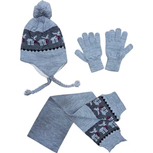 Erkek Çocuk Bere, Atkı ve Eldiven 3’lü Kışlık Set (4-8 Yaş)