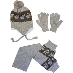 Erkek Çocuk Bere, Atkı ve Eldiven 3’lü Kışlık Set (4-8 Yaş)